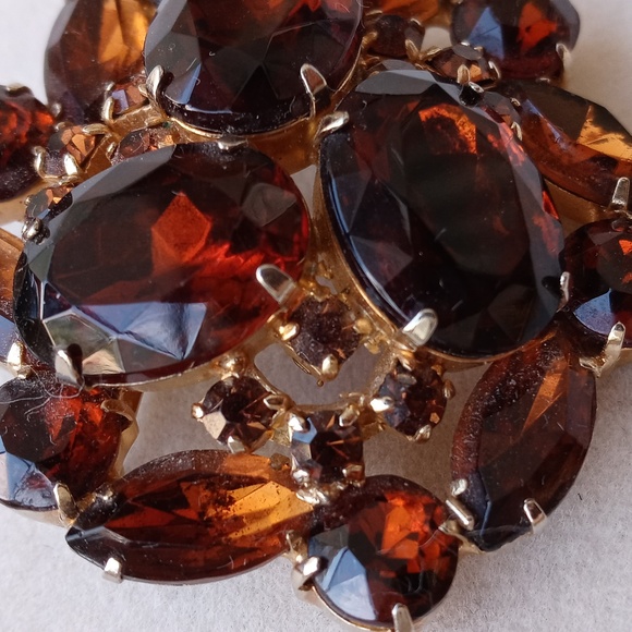 Vintage Colorful Gold Brooch Bundle Amber Multi-Color - Picture 7 of 10